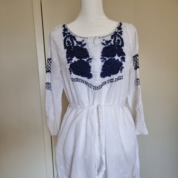 Odd Molly Sz 1 (Small) Blouse Tunic Embroided 100% Cotton - Picture 7 of 12